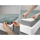 Microsatin fitted sheet 120x200 cm, mint, solid color Photo
