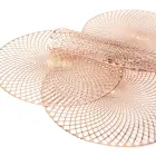 Table placemat Daria 38 cm copper round with openwork pattern Eurofirany Photo