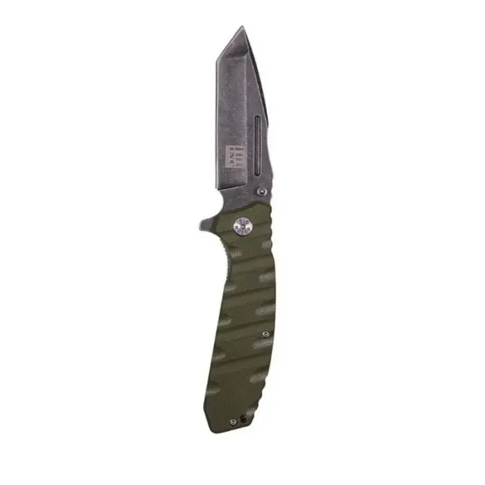 Stealth Stonewashed Tanto 101 INC Green knife