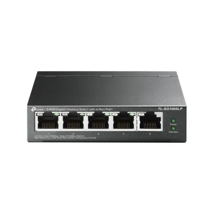 TP-Link TL-SG1005LP Network Link Unmanaged Gigabit Ethernet (10/100/1000) PoE Support Black
