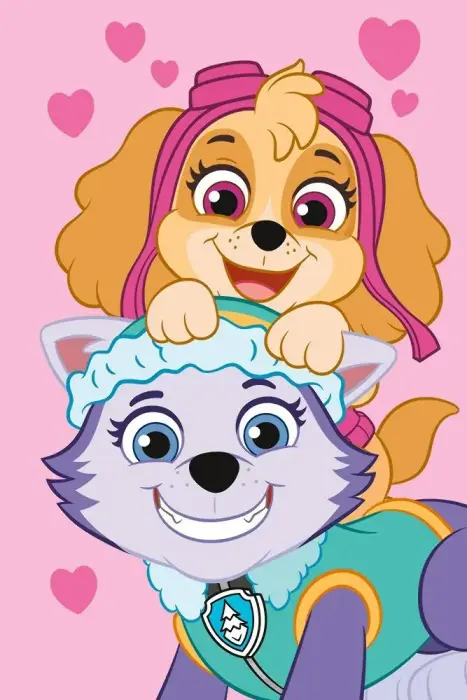 Розовый флисовый плед Paw Patrol 100x150 см