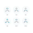 TECH-PROTECT Universālais ceļojumu adapters | Balts — Foto 5