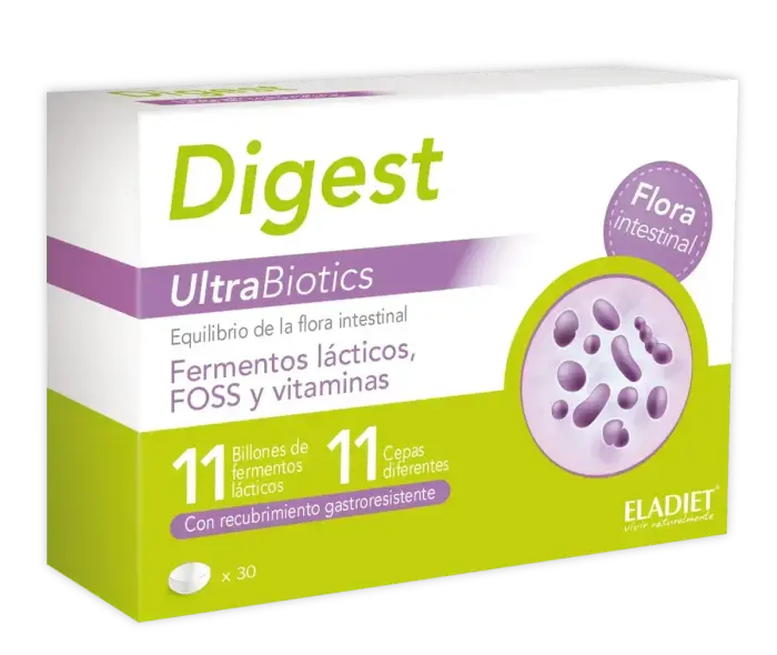 Eladiet Digest Ultrabiotics 30 tabletės