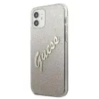 Guess Glitter Gradient Script Hardcase for iPhone 12 mini, Gold — Photo 2