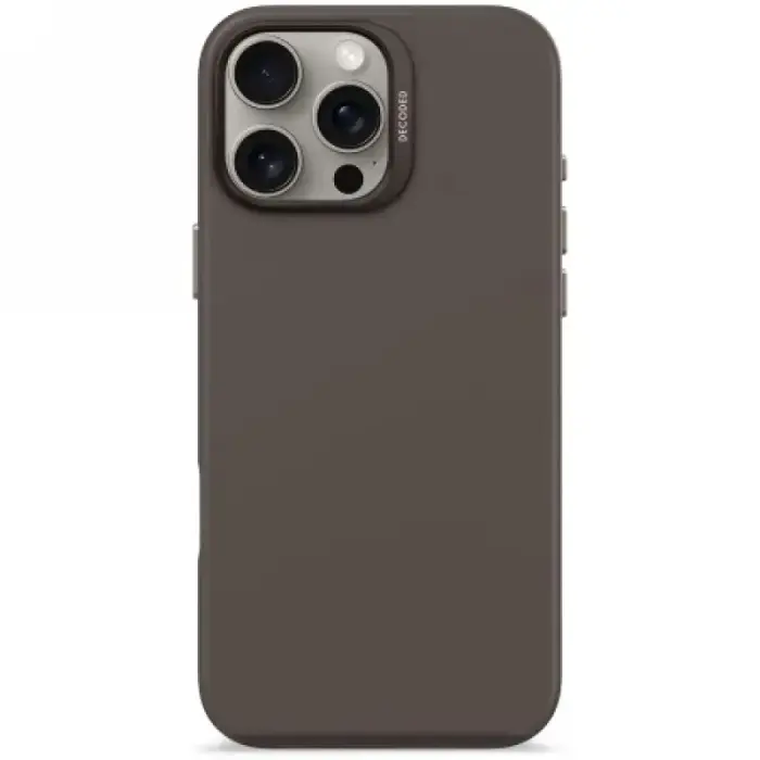 Decoded AntiMicrobial silikona aizmugures uzlika ar MagSafe priekš iPhone 16 Pro Max - Tumši brūns