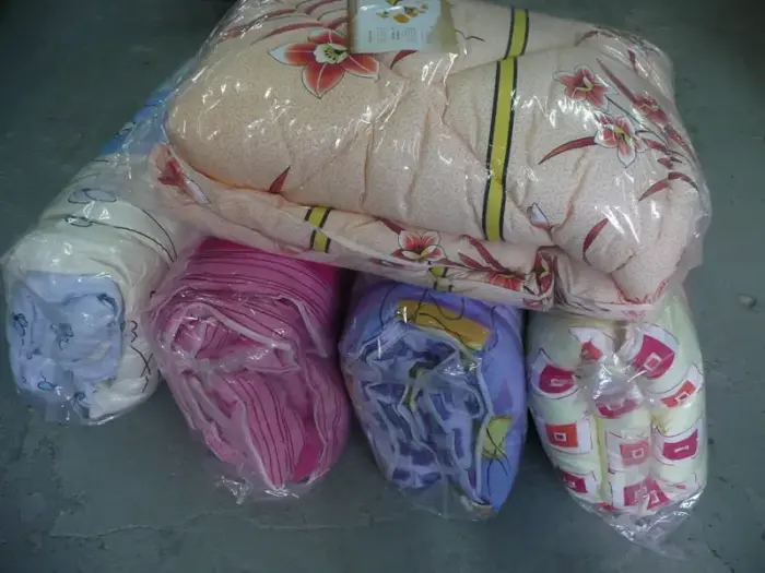 Wool duvet 155x200 printed Karo (color/pattern selected randomly) Photo