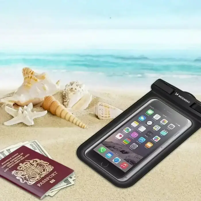 Wozinsky WWE-01 waterproof case with PVC armband - black Фото num