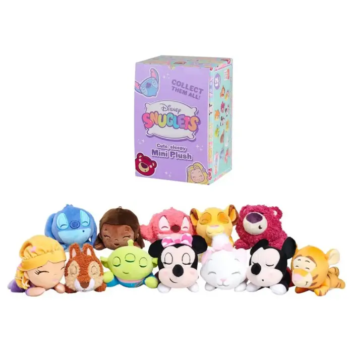 Disney Snuglets asorti pārsteiguma kastes plīša rotaļlieta – 14 cm
