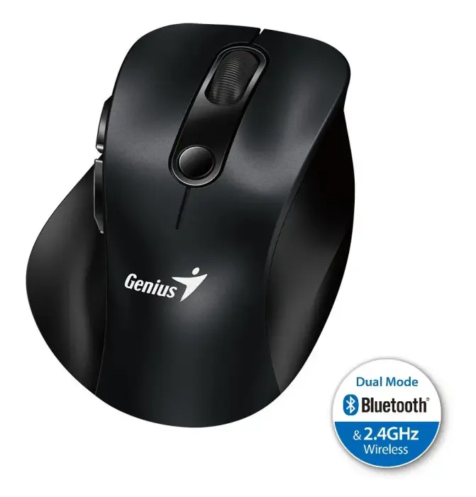GENIUS Ergo 9000S Black/ dual Bluetooth + 2,4GHz/ 2400 dpi/ juhtmeta/ vaikne/ must