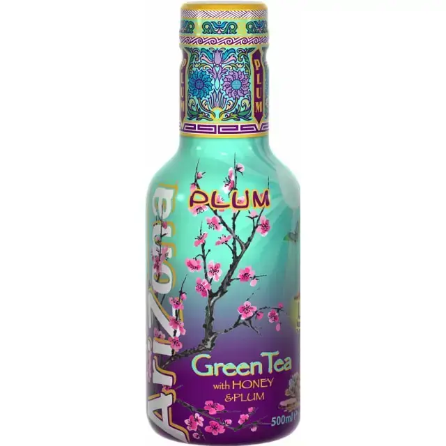 ARIZONA Ledus tēja ar medu un plūmju sulu, 0.45L PET