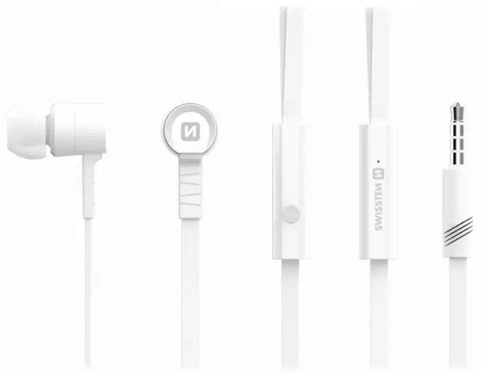 Swissten Headphones Earbuds Rainbow Ys-D2 white