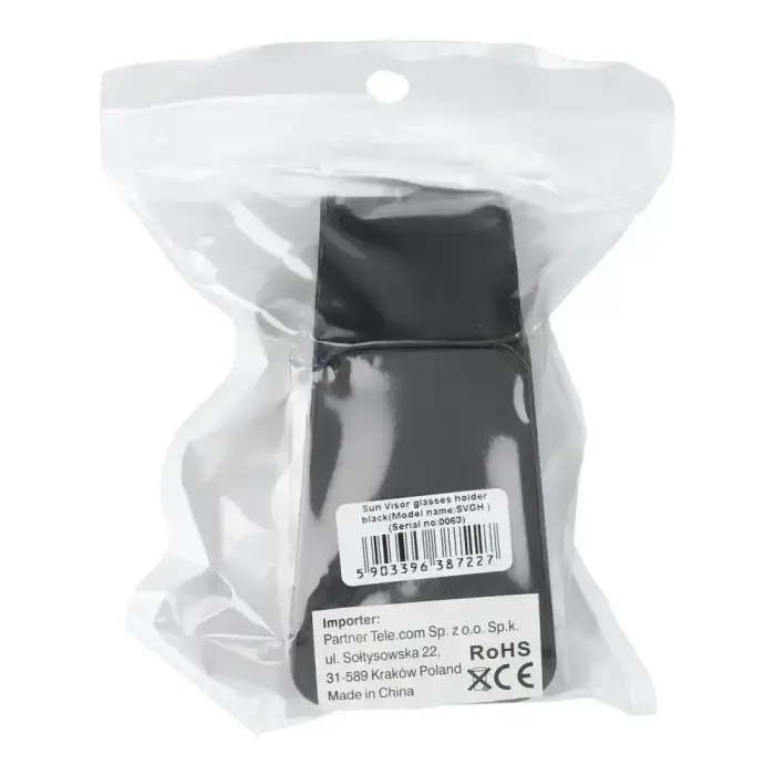 Päikesesirmi prillihoidja – must Photo