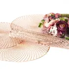 Table placemat Daria 38 cm copper round with openwork pattern Eurofirany Photo