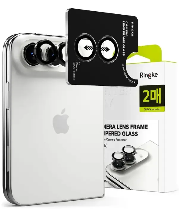 Szkło hartowane na aparat Ringke Camera Frame Protector 2-Pack na iPhone Duo - czarne