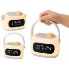 Led night light, digital clock, alarm clock, timer, battery-powered, adjustable — Photo 4