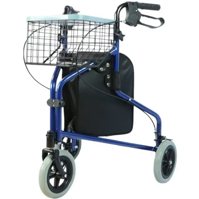 Practical three-wheeled walker with basket and bag - RF-621