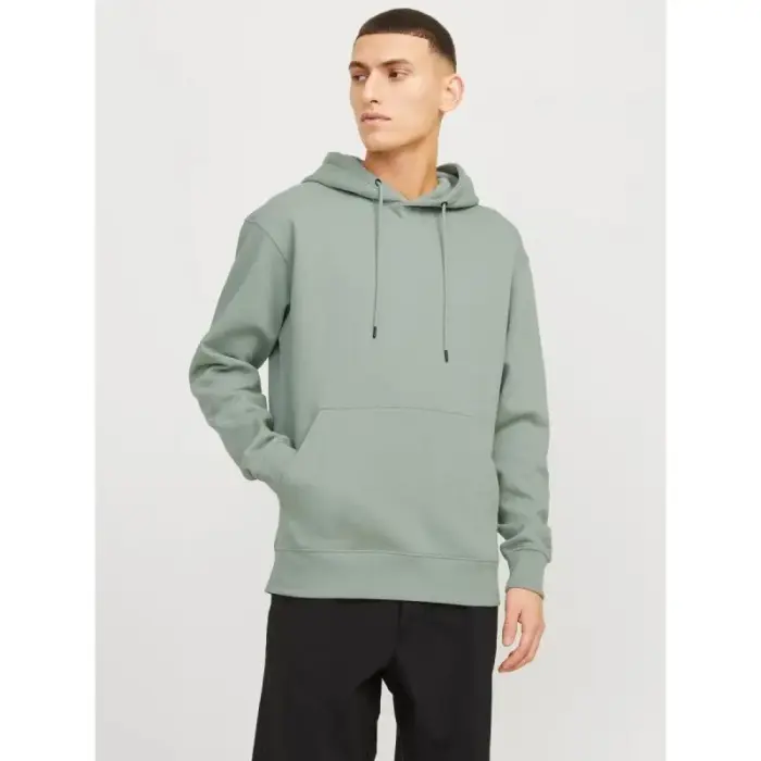 Jack&Jones Men's Hoodie JJESTAR BASIC SWEAT HOOD NOOS 12208157 ICEBERG GREEN - Rozmiar: M