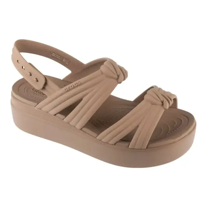 Crocs Brooklyn Knot Low Wedge Sandal 212864-2Q9 Brown 36/37 - rozmiar_EU: 36/37