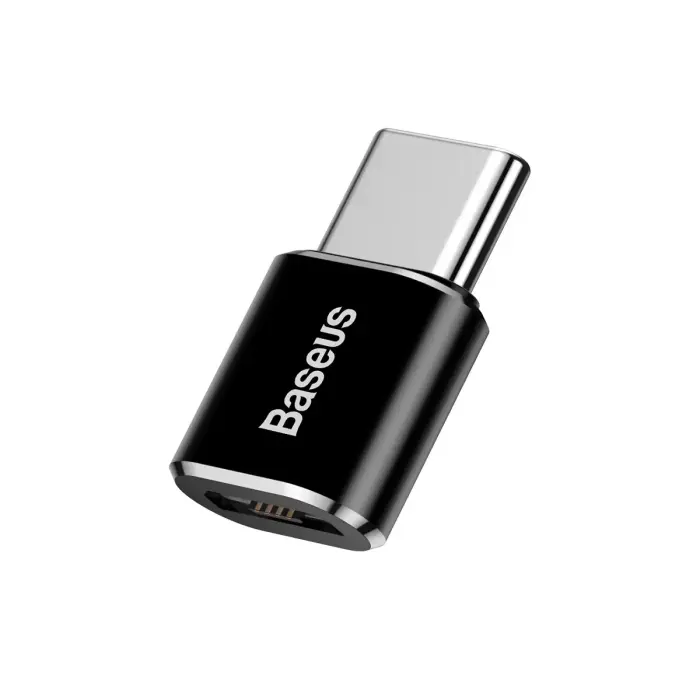 Baseus Мини-адаптер Micro USB на USB-C – чёрный