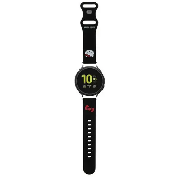 Универсальный ремешок для часов Hello Kitty HKUWMSCHBLK Silicone Kitty Head 20mm Черный