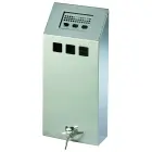 Popielniczka naścienna z wyjmowanym pojemnikiem zamykana na klucz stal nierdzewna 1.5L Foto 1