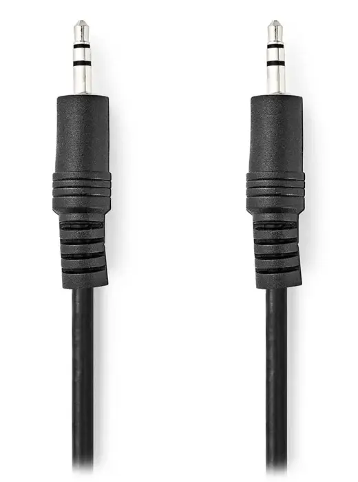 NEDIS stereo audio cable/ 3,5mm jack zástrčka - 3,5mm jack zástrčka/ black/ bulk/ 1m