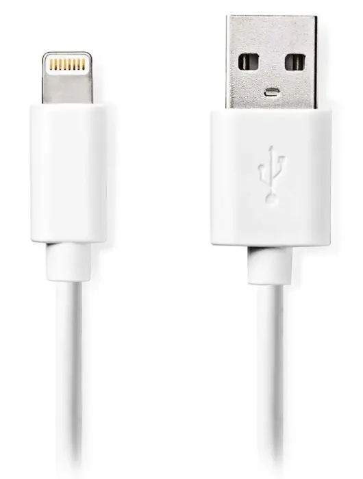 NEDIS Sync and Charging Cable / Apple Lightning 8-pin Plug - USB-A Plug / White / Bulk / 2m