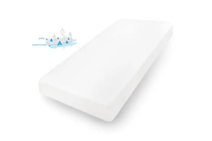 Matex Waterproof Fitted Sheet 140x200, White Jersey