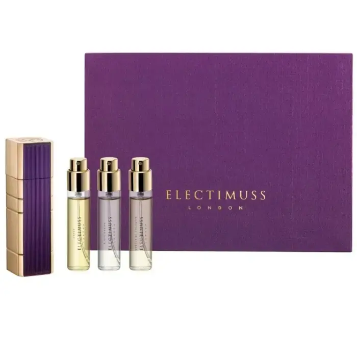 Electimuss Nero Collection Perfume Set: Black Caviar, Capua, Mercurial Cashmere, Unisex, 3 x 10 ml Parfum