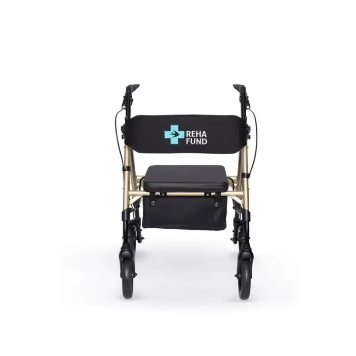 Marseille four-wheeled walker, gold color RF-617/ZŁ REHAFUND