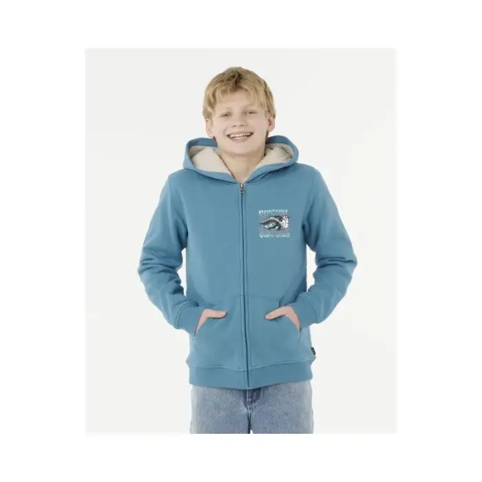 RIP CURL HAZE & TUBE LINED Z/T HOOD-BOY sweatshirt, blue - Size: 12