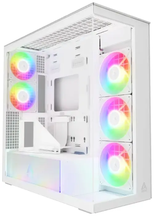 ARCTIC datora korpuss Xtender / E-ATX / 2x120mm ARGB fan / 2xUSB / USB-C / vertical GPU kit / čiré sklo / balta