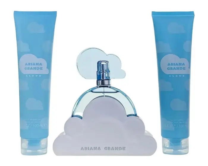 Ariana Grande Cloud komplekt: parfüümvesi 100 ml + niisutav kehakreem 100 ml + kehapesuvahend 100 ml
