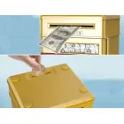 Money box cash machine access code banknotes — Photo 8