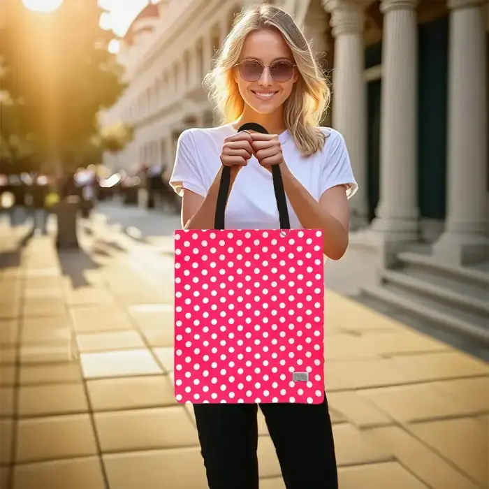 Shopping bag Wonder wzór 2 pink polka-dot Foto 5