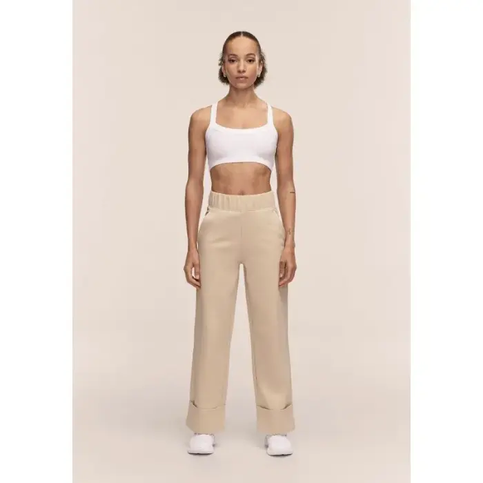 Женские брюки CASALL Aria Turn Up Straight Jogger, бежевые - S