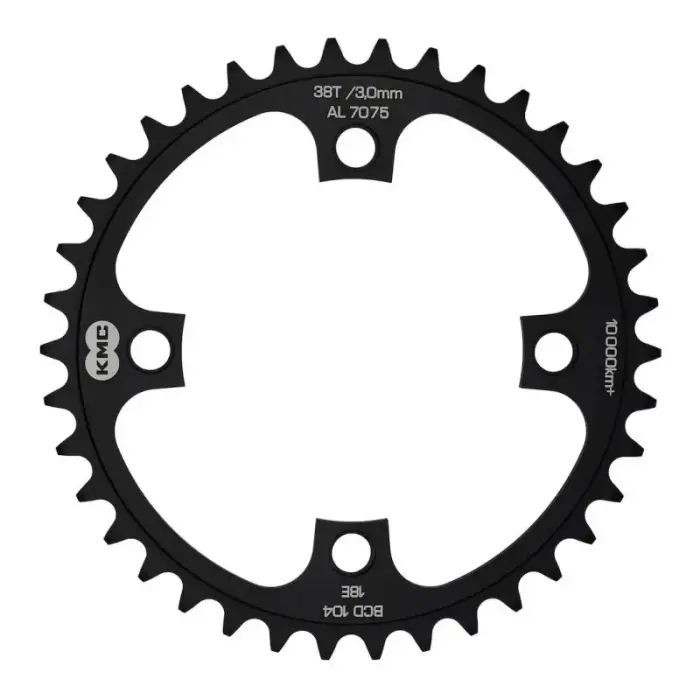 KMC Chainring 38T 3mm BCD104 AL7075 black