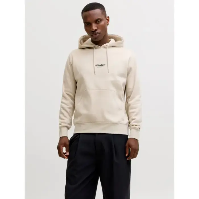 Jack&Jones Vyriški džemperis su gobtuvu JJESCHO SWEAT HOOD NOOS 12278789 MOONBEAM, dydis M