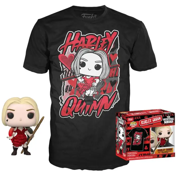 Funko DC Comics Escuadron Suicida Harley Quinn POP & Tee kujukomplekt