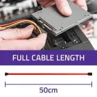 Qoltec SATA Cable Straight | Right Angle | 0.5m — Photo 3