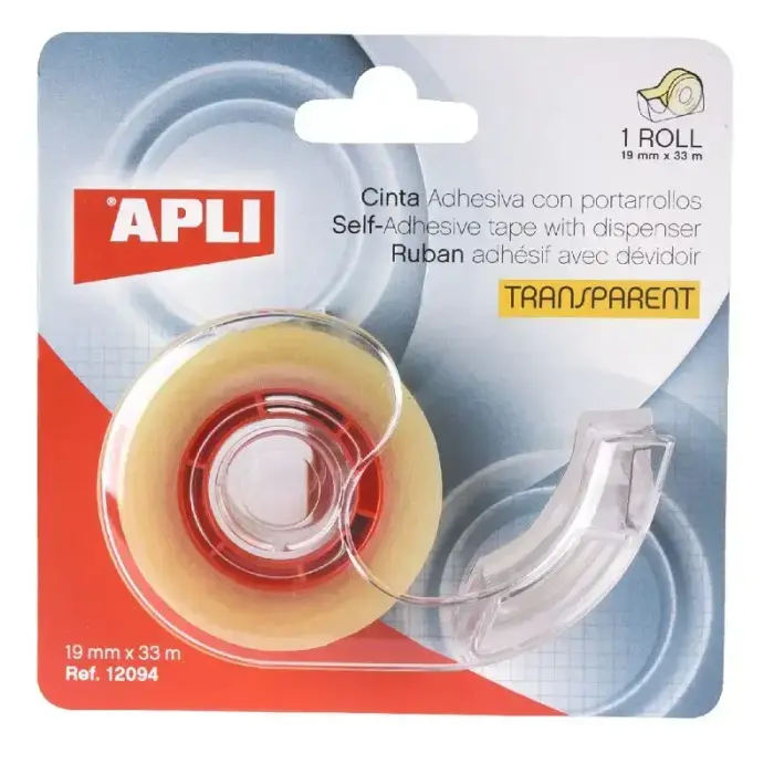 Apli tape dispenser with tape 19 mm x 33 m