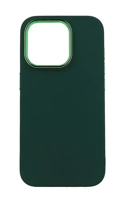 Fusion Frame Silicone Back Case for Apple iPhone 15 Pro - Green