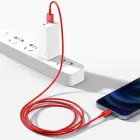 Baseus USB - Lightning kabelis priekš iPhone 2.4A 1m Sarkans — Foto 11