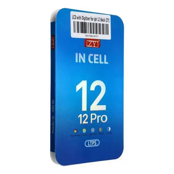 LCD ekraan iPhone 12 / 12 Pro puutetundliku klaasiga, must (ZY-LTPS) IC Transferable