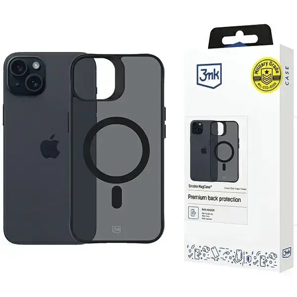 3mk Smoke MagCase for iPhone 15 Plus