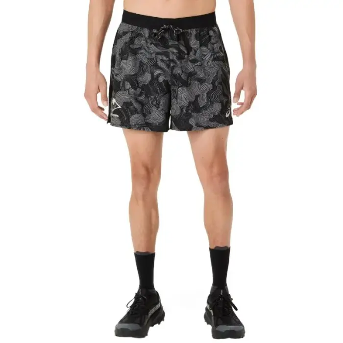ASICS Fujitrail All Over Print 5IN Short 2011D526-001 Black L - rozmiar_EU: S