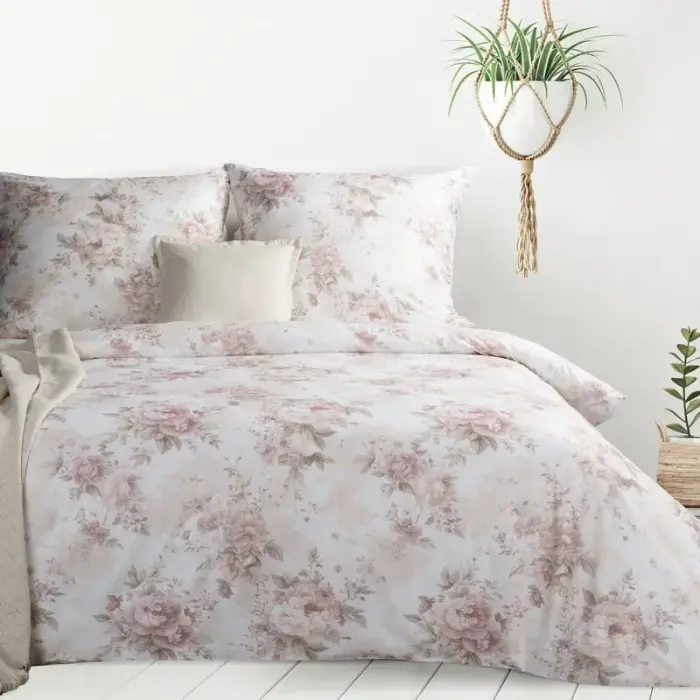 Microfibre bedding set Ida D91 220x200 cm, light beige