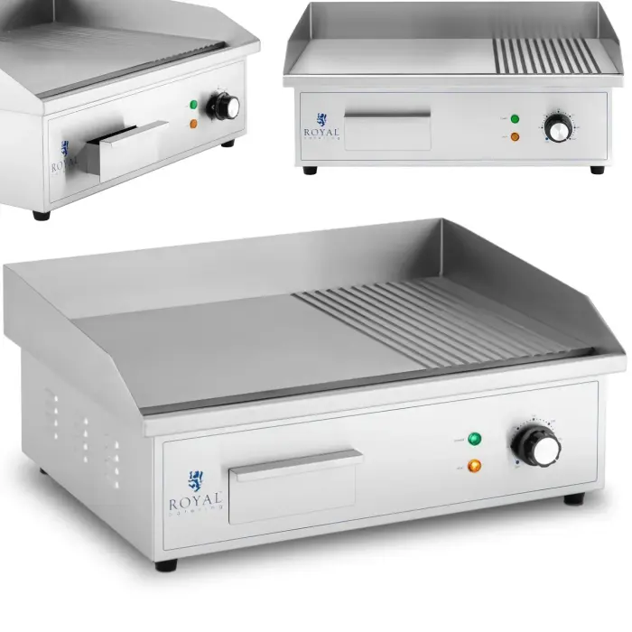 elektriskais grils płyta grillowa gładka ryflowana 548 x 350 mm 3000 W