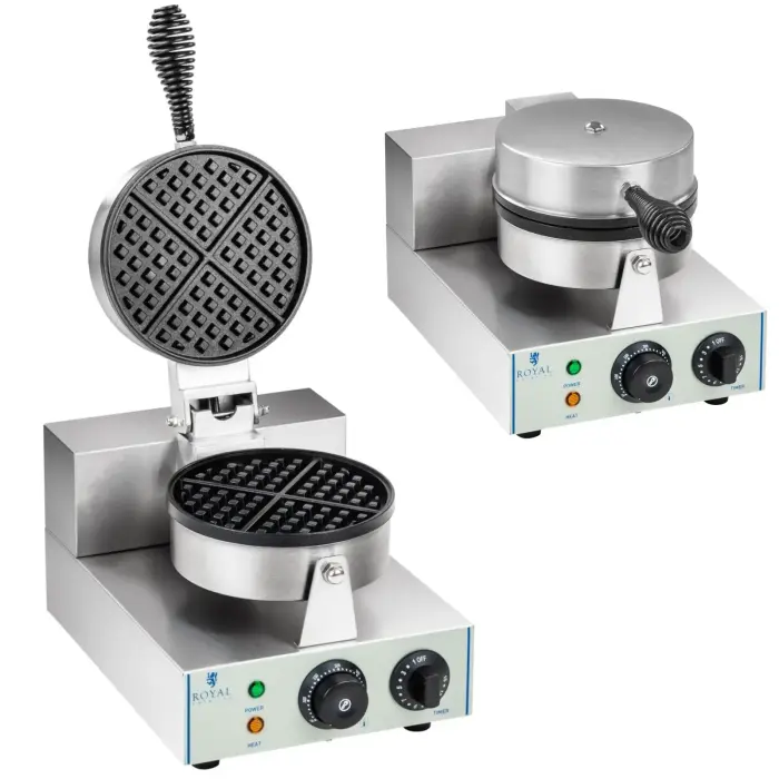 Single Round Waffle Maker RCWM-1300-R, Teflon, 18.5 cm