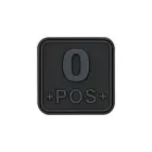 Bloodtype Square Rubber Patch – 0 Pos — Photo 1